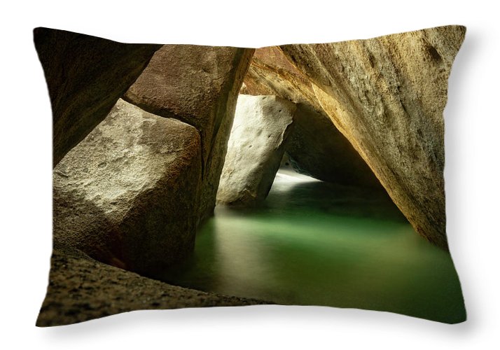 Virgin Gorga Island - Deeper Into The Baths - Throw Pillow